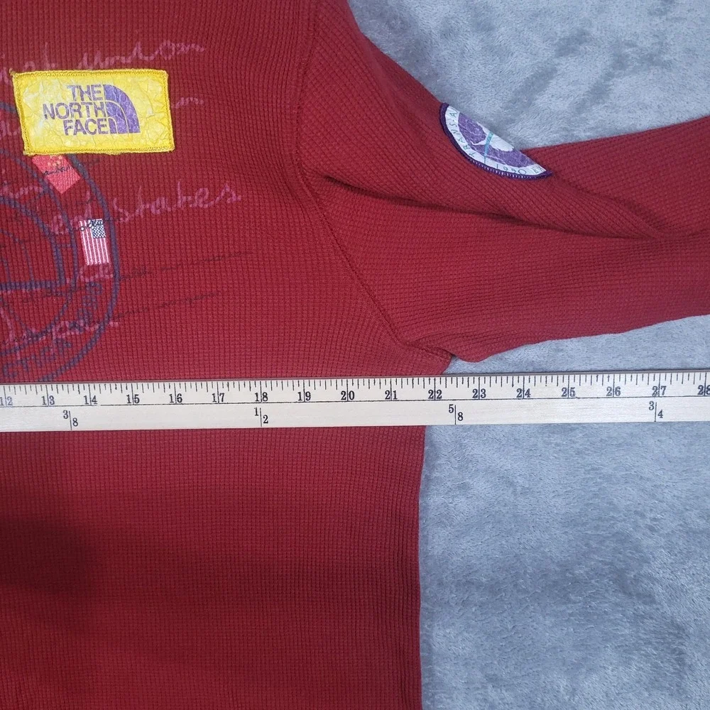 The North Face Shirt Mens L Red Trans-Antarctica Expedition 1990 Waffle Thermal